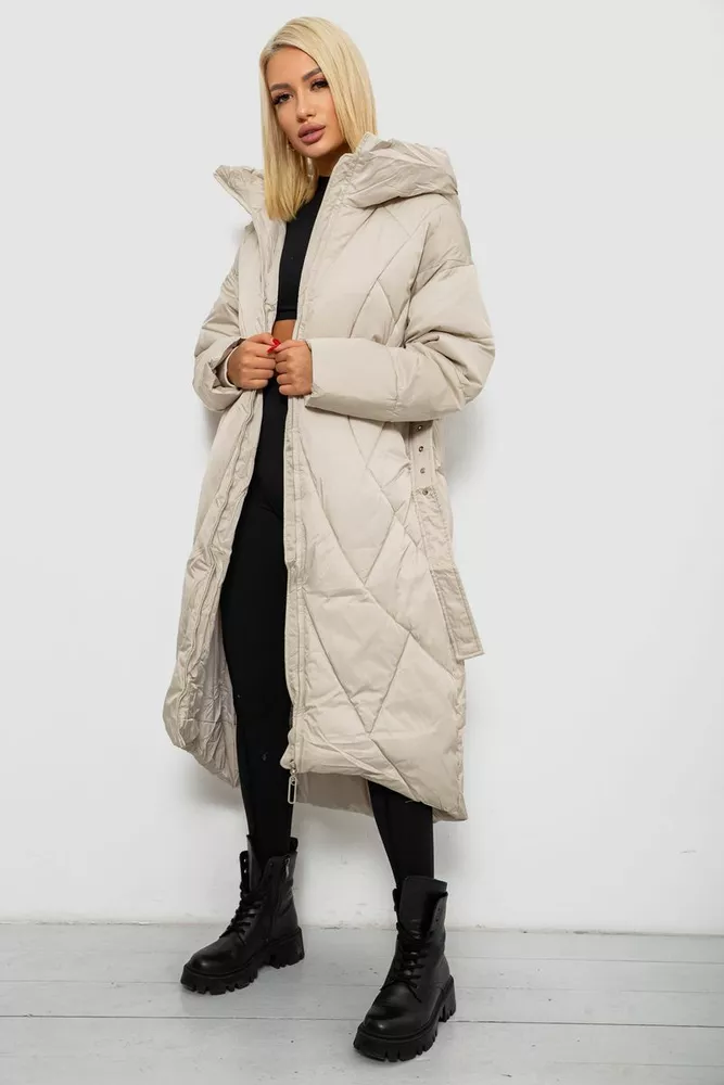 Купить Куртка женская зимняя  -уценка, цвет светло-бежевый, 244R5618-U-1 - Фото №3