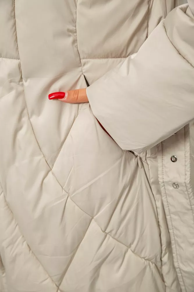 Купить Куртка женская зимняя  -уценка, цвет светло-бежевый, 244R5618-U-1 - Фото №7