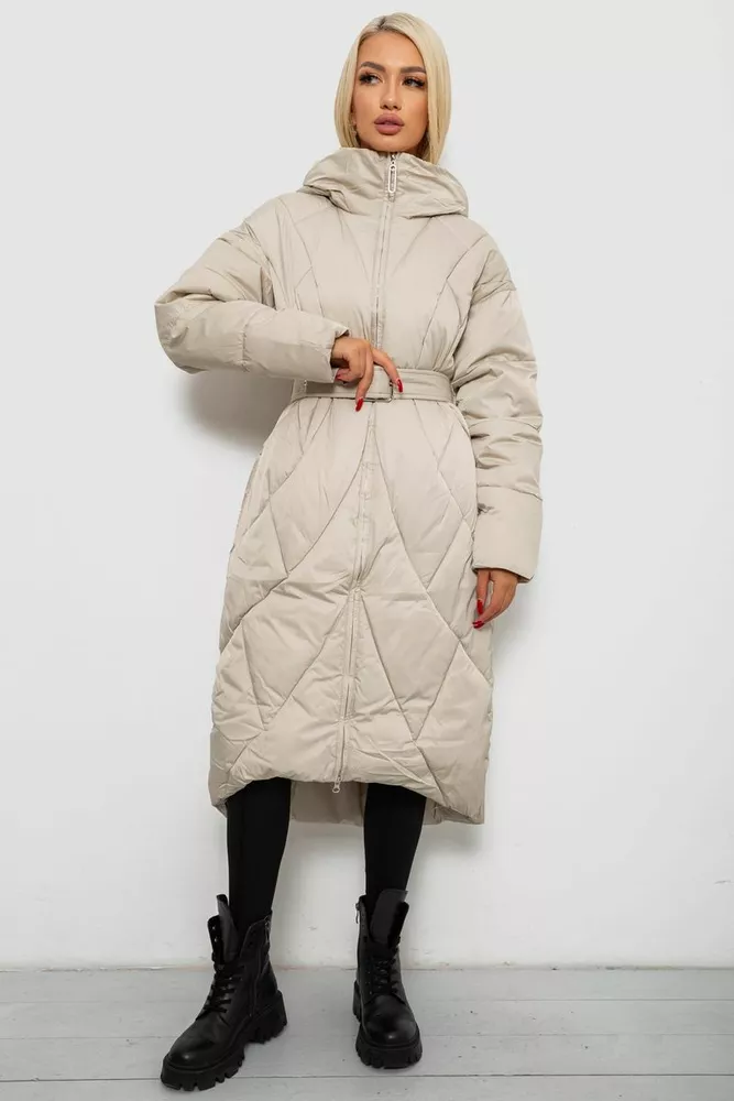 Купить Куртка женская зимняя  -уценка, цвет светло-бежевый, 244R5618-U-1 - Фото №1