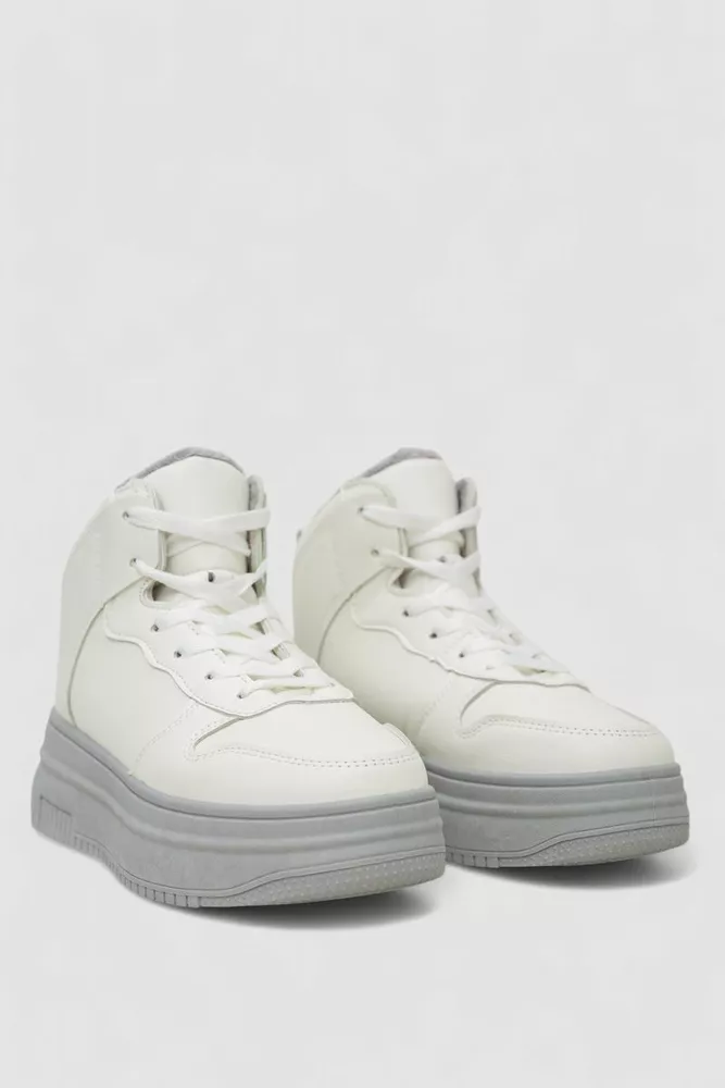 Купити Кросівки жіночі зимові на хутрі  -уцінка, колір біло-сірий, 248RAM01-U-4 - Фото №3