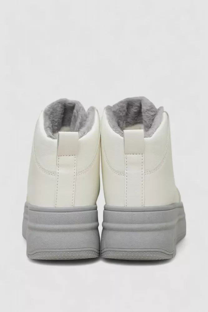 Купити Кросівки жіночі зимові на хутрі  -уцінка, колір біло-сірий, 248RAM01-U-4 - Фото №4