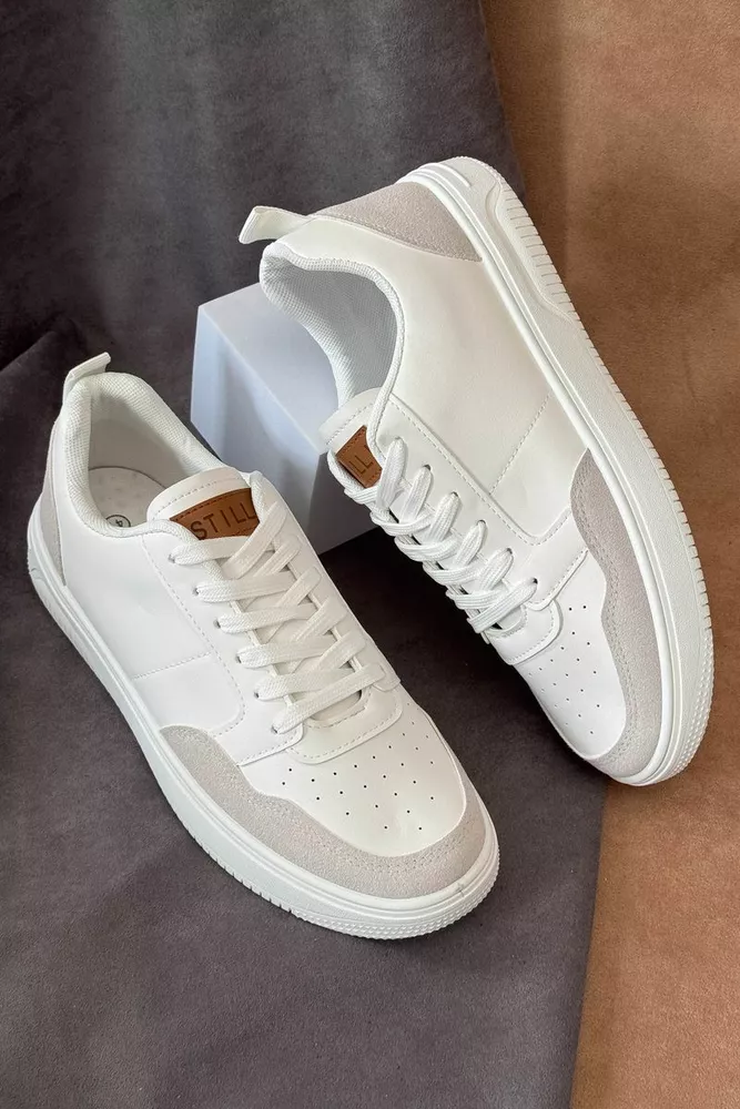 Купить Кеды мужские демисезонные, цвет бело-серый, 248RR153-7R - Фото №3