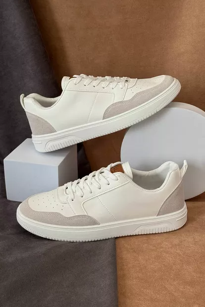 Кеды мужские демисезонные, цвет бело-серый, 248RR153-7R