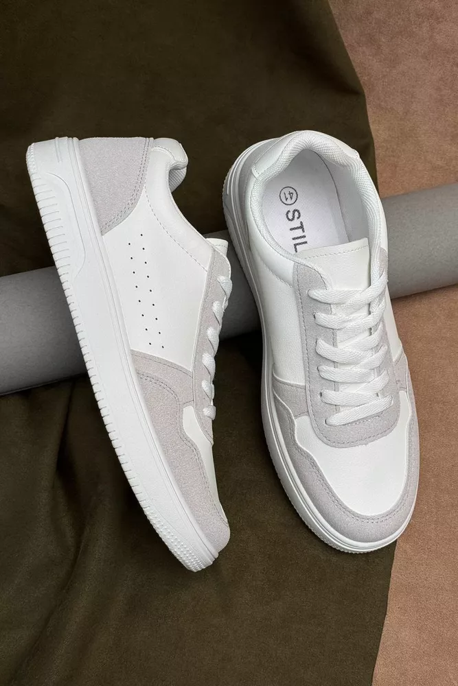 Купить Кеды мужские, цвет бело-серый, 248RR194-7R оптом - Фото №2