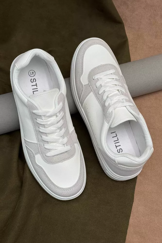 Купить Кеды мужские, цвет бело-серый, 248RR194-7R оптом - Фото №3