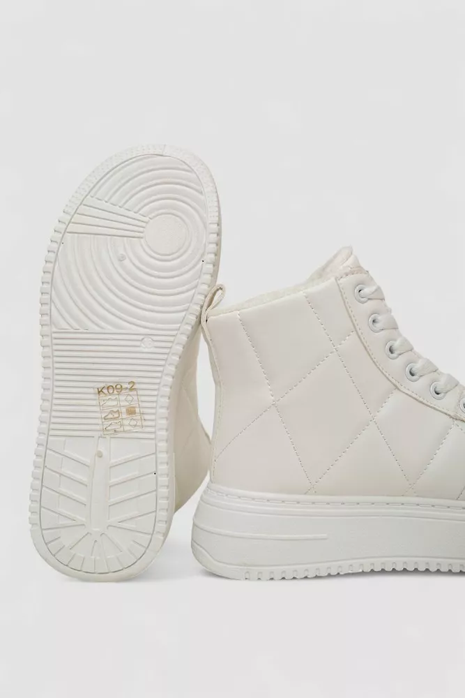 Купити Кеди жіночі на хутрі, колір білий, 248RK09 - Фото №5