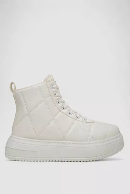 Кеди жіночі на хутрі, колір білий, 248RK09