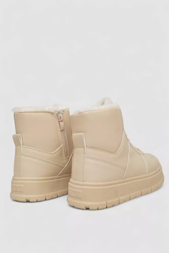 Купить Кроссовки женские зимние на меху  -уценка, цвет бежевый, 248RMB07-U - Фото №4