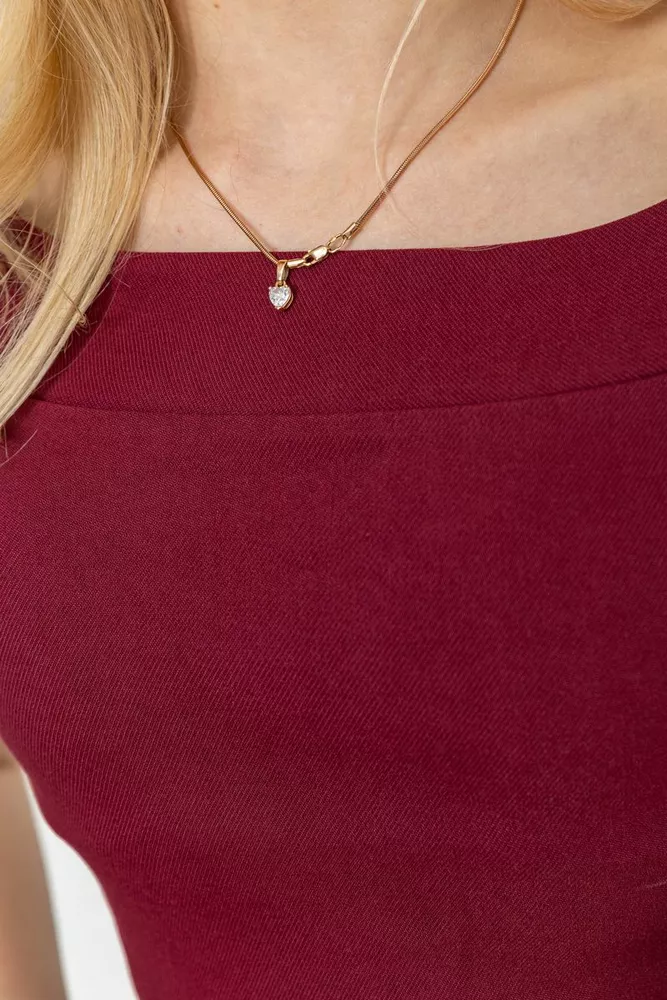 Купить Топ однотонный  -уценка, цвет бордовый, 186R022-U-1 - Фото №6