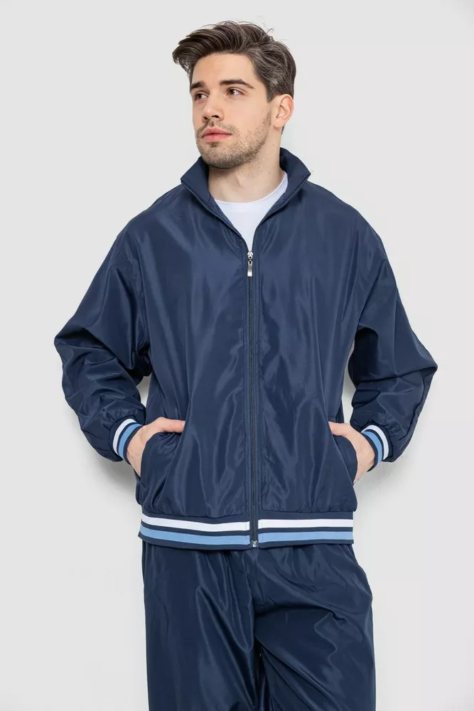 Купити Спорт чоловічий костюм, колір синій, 244R901-1 оптом - Фото №2