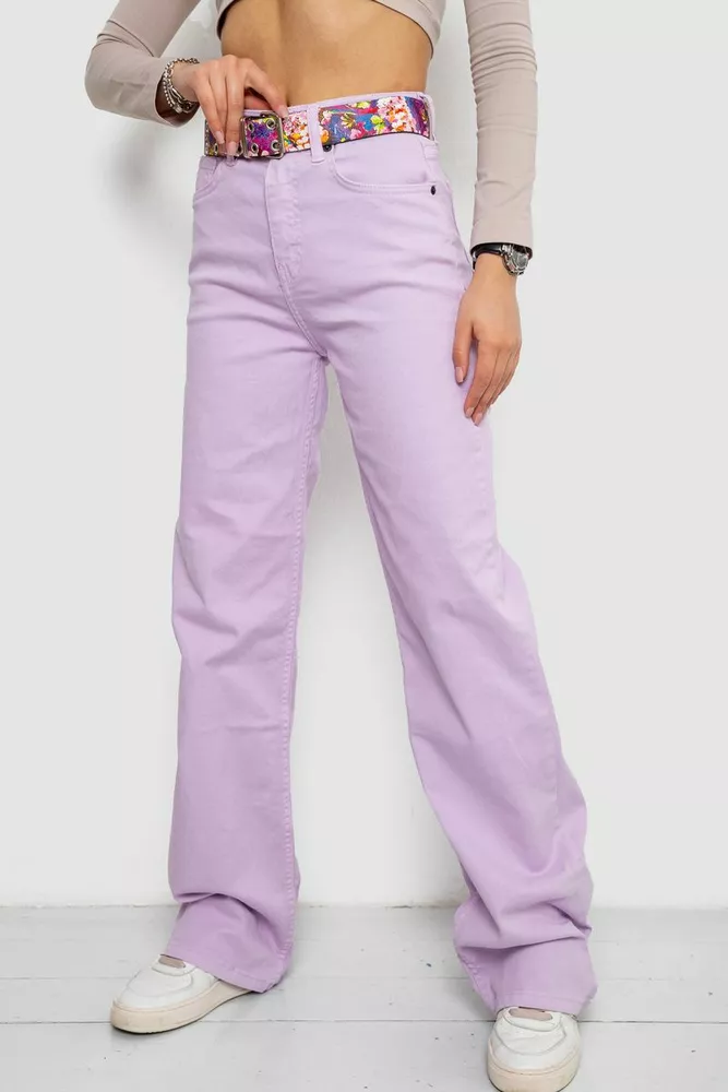 Купити Джинси жіночі  -уцінка, колір бузковий, 250R00160-U-4 - Фото №3