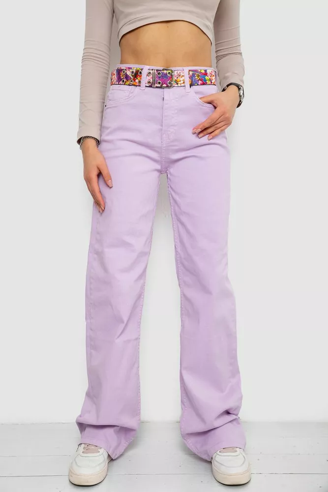 Купити Джинси жіночі  -уцінка, колір бузковий, 250R00160-U-4 - Фото №1