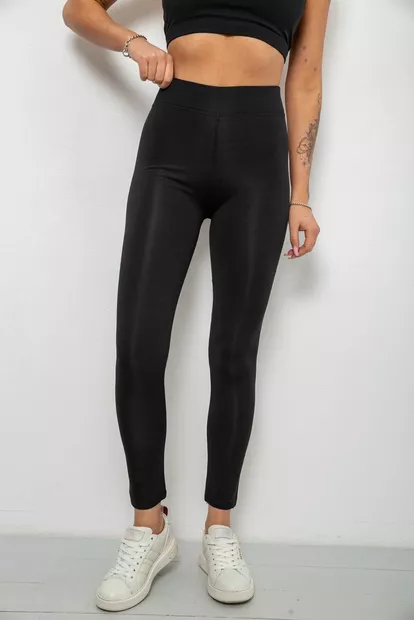 Лосины женские утепленные, цвет черный, 214R329