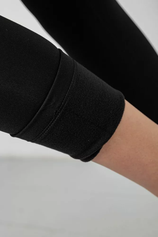 Купити Лосіни жіночі утеплені, колір чорний, 214R329 - Фото №7