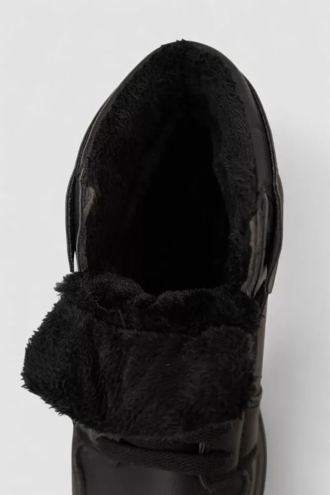 Купити Кросівки жіночі зимові, колір чорний, 248RBB07 - Фото №6