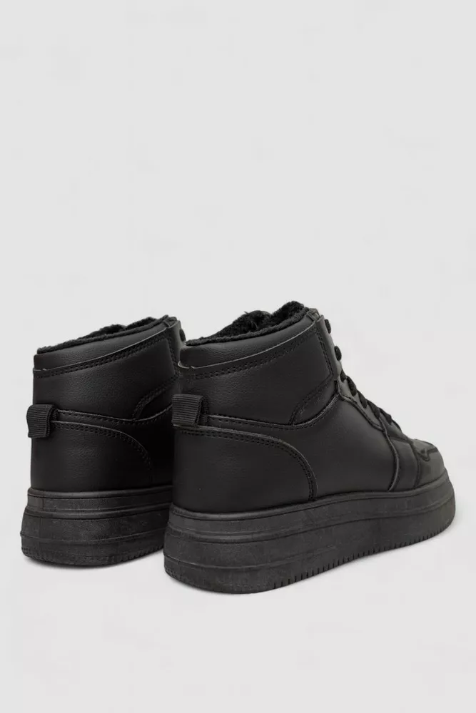 Купити Кросівки жіночі зимові, колір чорний, 248RBB07 - Фото №4