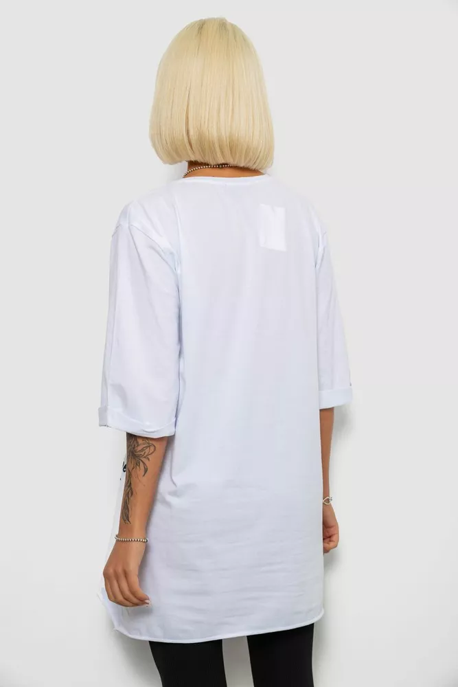 Купить Футболка женская с принтом, цвет белый, 244R2008 - Фото №4