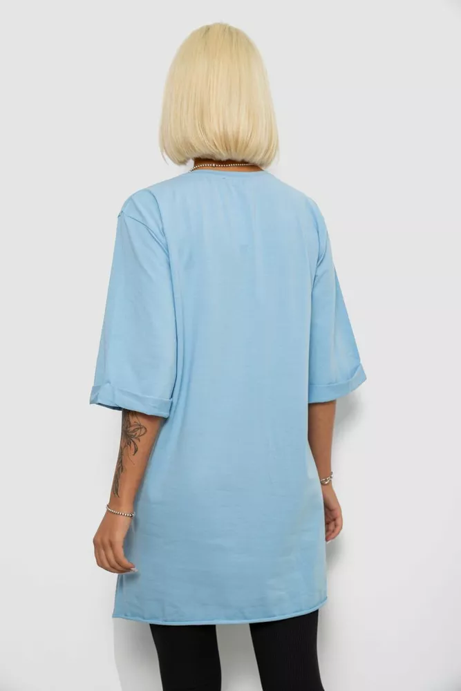 Купить Футболка женская с принтом, цвет голубой, 244R2008 - Фото №4