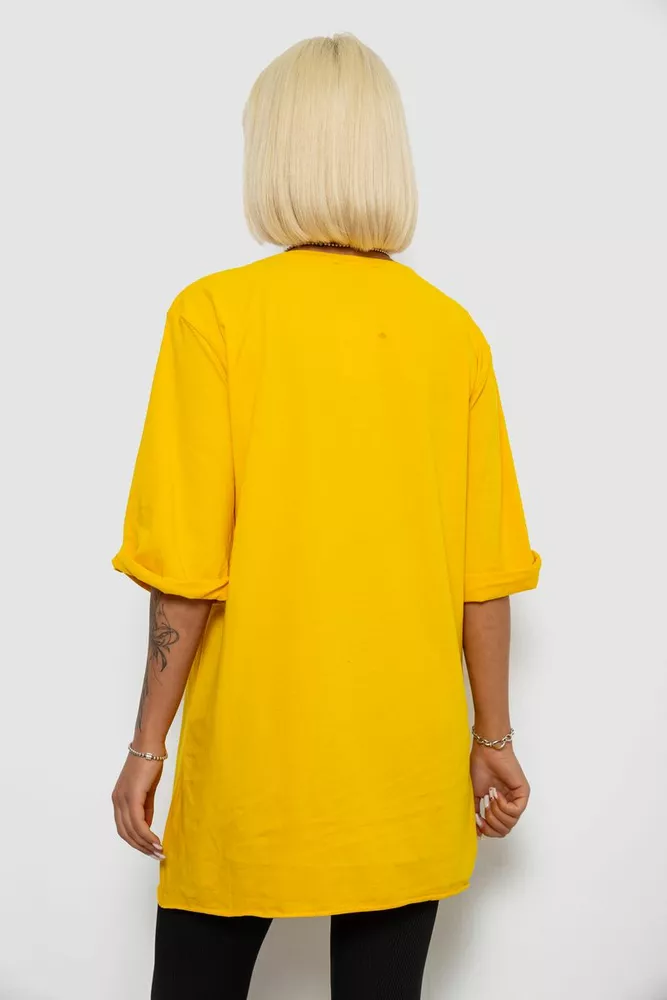 Купить Футболка женская с принтом, цвет желтый, 244R2008 - Фото №4