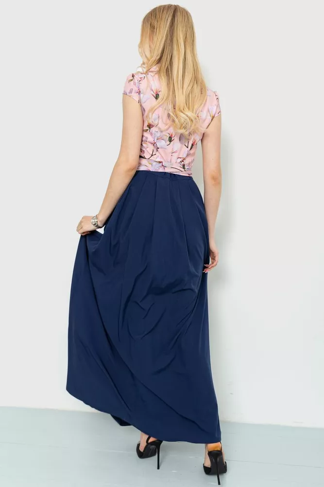 Купити Сукня з квітковим принтом, колір синьо-рожевий, 230R79 - Фото №4