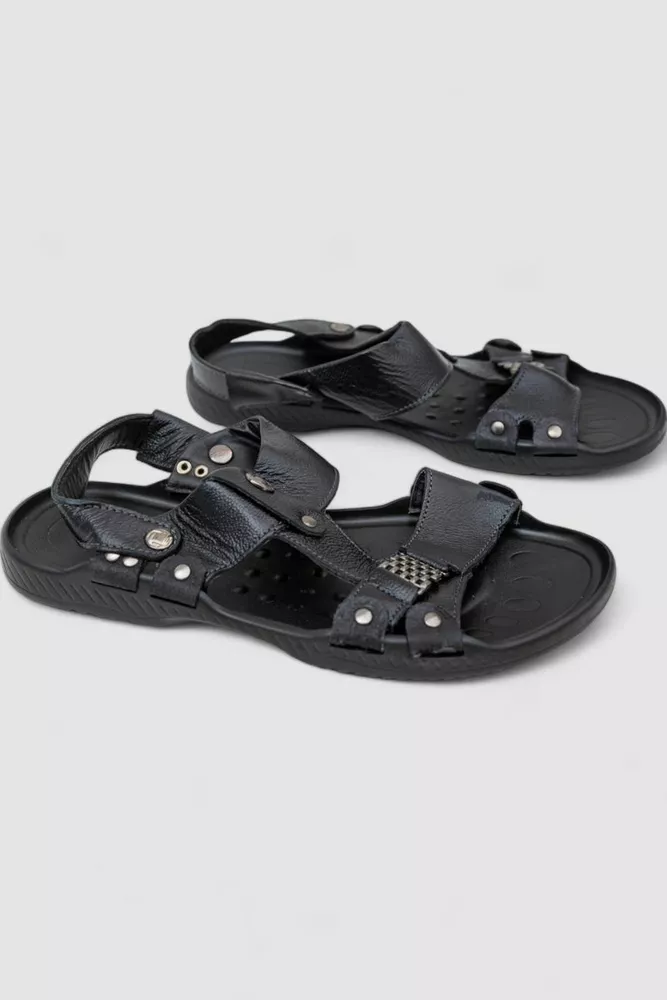 Купити Сандалії чоловічі  -уцінка, колір чорний, 243RE02-1-U-8 - Фото №3