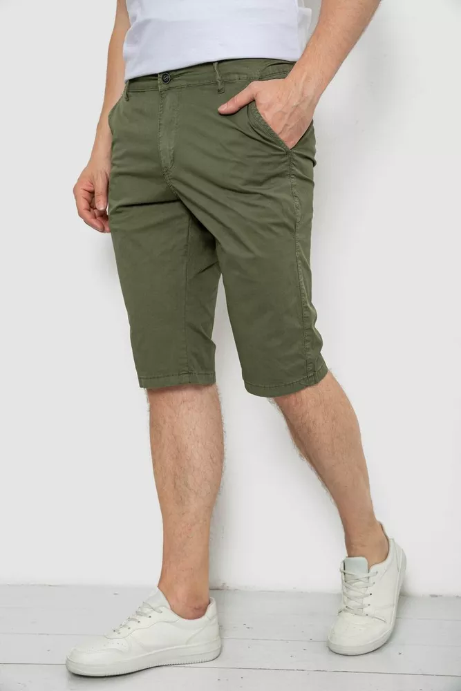 Купити Шорти чоловічі  -уцінка, колір хакі, 244RLS24-0180-U-12 - Фото №3