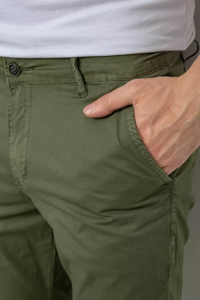 Купити Шорти чоловічі  -уцінка, колір хакі, 244RLS24-0180-U-12 - Фото №5