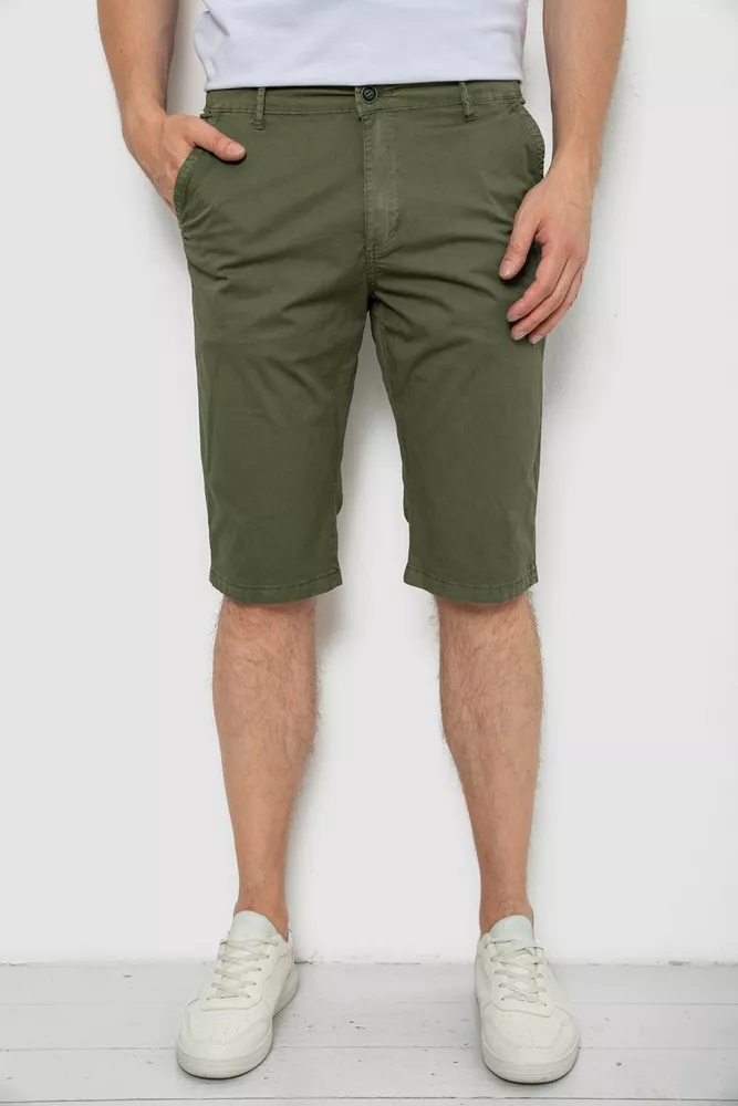 Купити Шорти чоловічі  -уцінка, колір хакі, 244RLS24-0180-U-12 - Фото №1