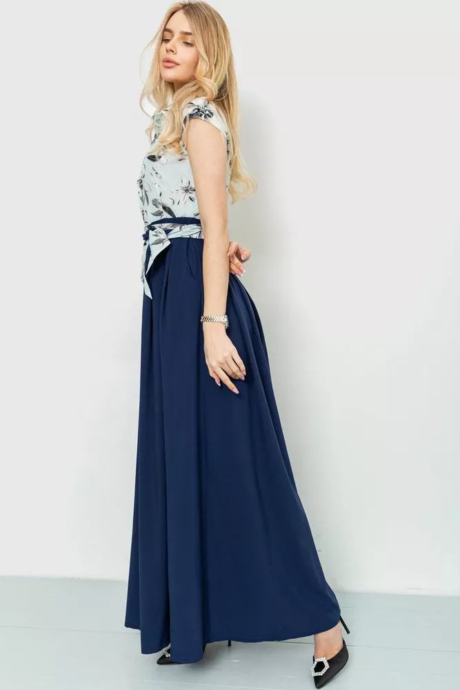 Купити Сукня з квітковим принтом, колір синьо-м'ятний, 230R79 - Фото №3