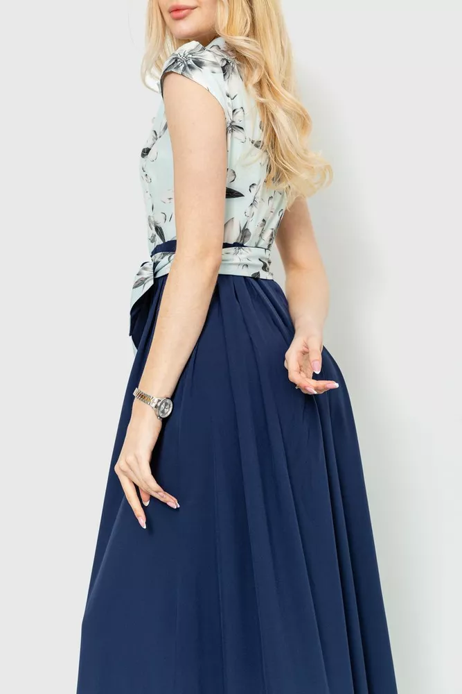 Купити Сукня з квітковим принтом, колір синьо-м'ятний, 230R79 - Фото №4