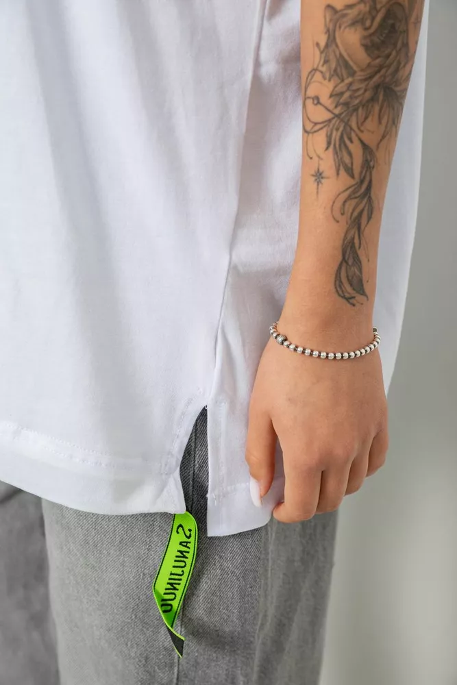 Купить Футболка женская с принтом, цвет белый, 244R4011 - Фото №12