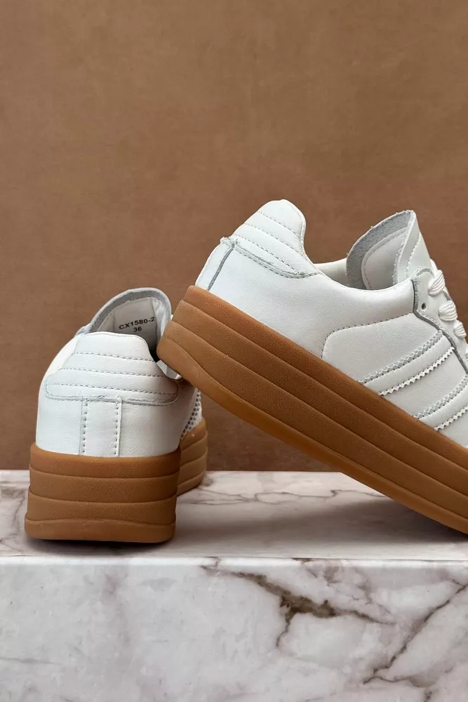 Купить Кроссовки женские демисезонные, цвет белый, 248RCX1580 - Фото №4