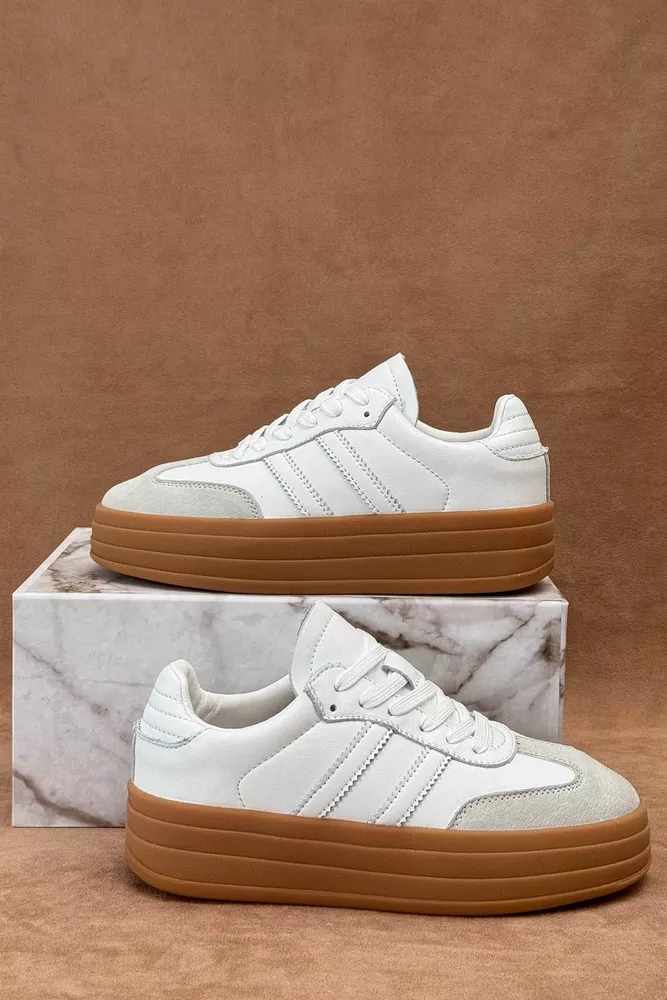 Купить Кроссовки женские демисезонные, цвет белый, 248RCX1580 - Фото №1