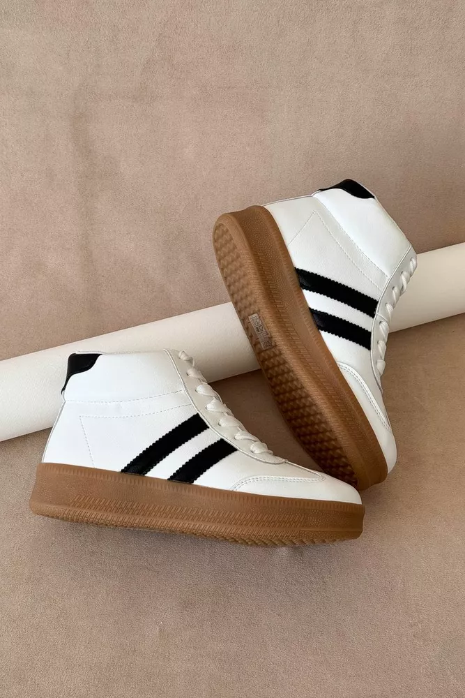 Купити Кросівки жіночі демісезонні, колір біло-чорний, 248RSD20-7 - Фото №2