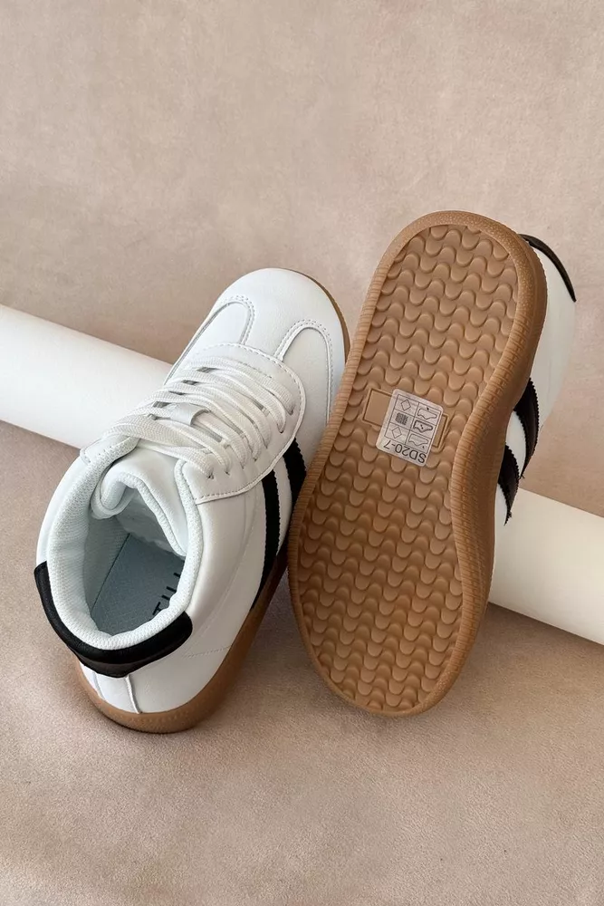 Купити Кросівки жіночі демісезонні, колір біло-чорний, 248RSD20-7 - Фото №5