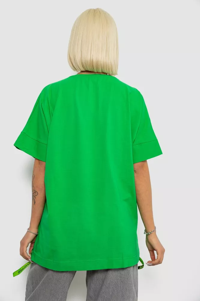 Купити Футболка жіноча з принтом, колір зелений, 244R4011 - Фото №4