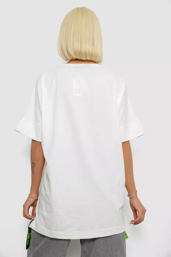 Купить Футболка женская с принтом, цвет молочный, 244R4011 - Фото №4