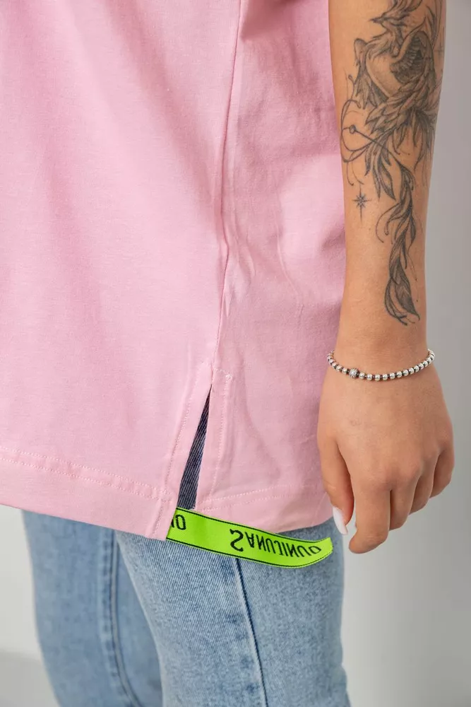 Купить Футболка женская с принтом, цвет розовый, 244R4011 - Фото №6