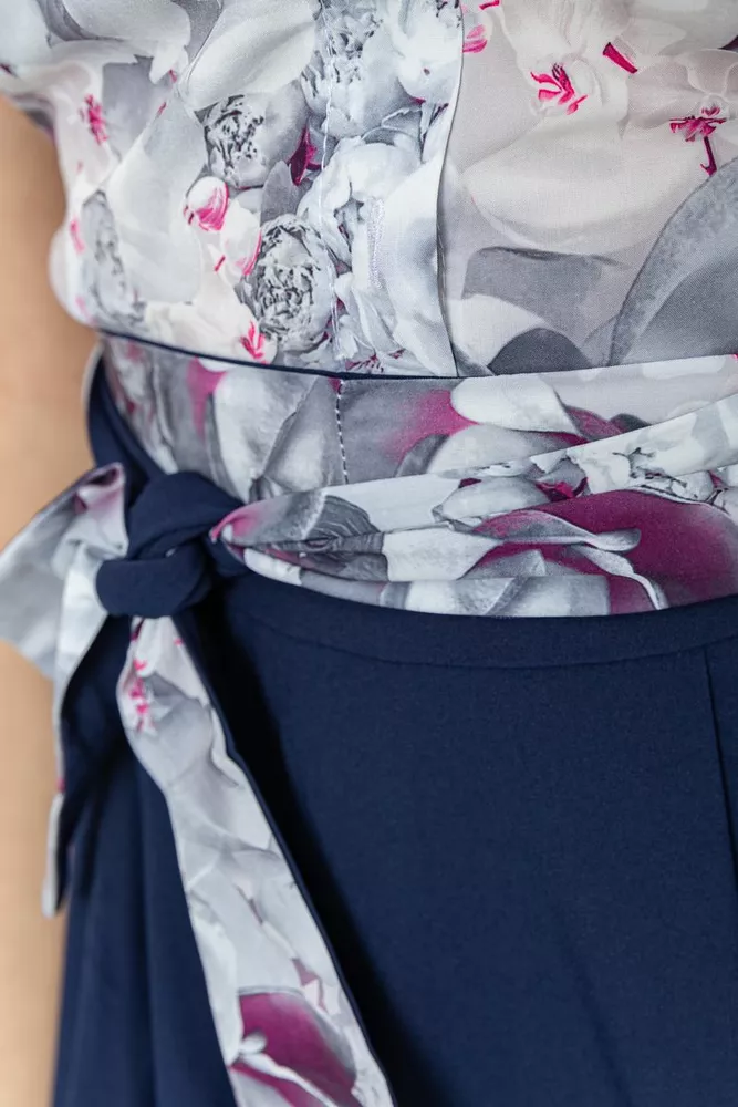 Купити Сукня з квітковим принтом, колір сіро-синій, 230R79 - Фото №5