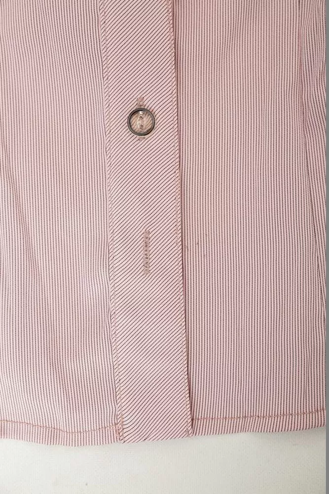 Купити Сорочка класична в смужку  -уцінка, колір темно-пудровий, 230R643-U-138 оптом - Фото №6