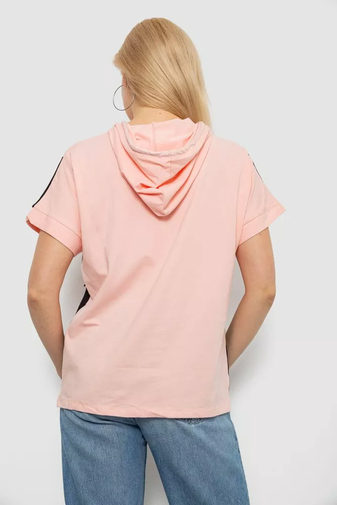 Купити Футболка жіноча з принтом, колір персиковий, 244R2311-5 - Фото №4