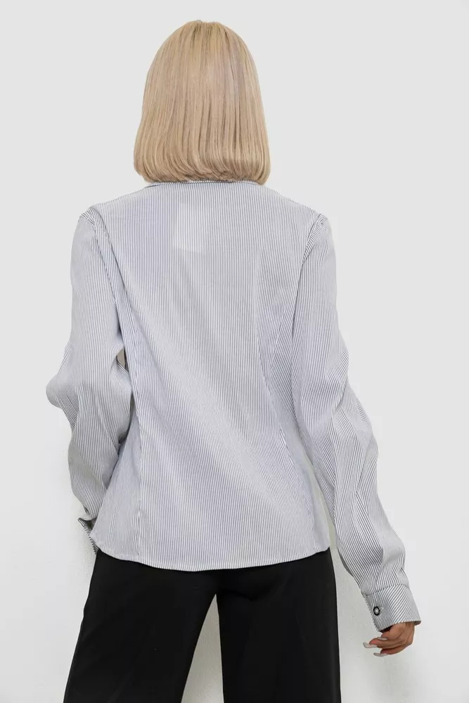 Купить Рубашка классическая в полоску  -уценка, цвет серо-белый, 230R641-1-U-2 - Фото №4