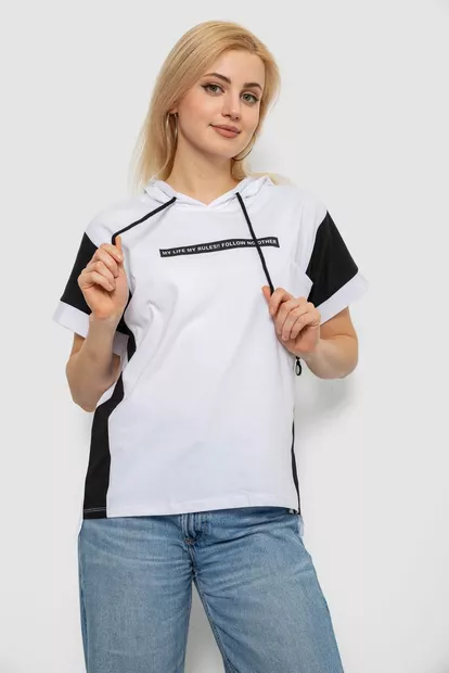 Футболка женская с принтом, цвет белый, 244R2311-5