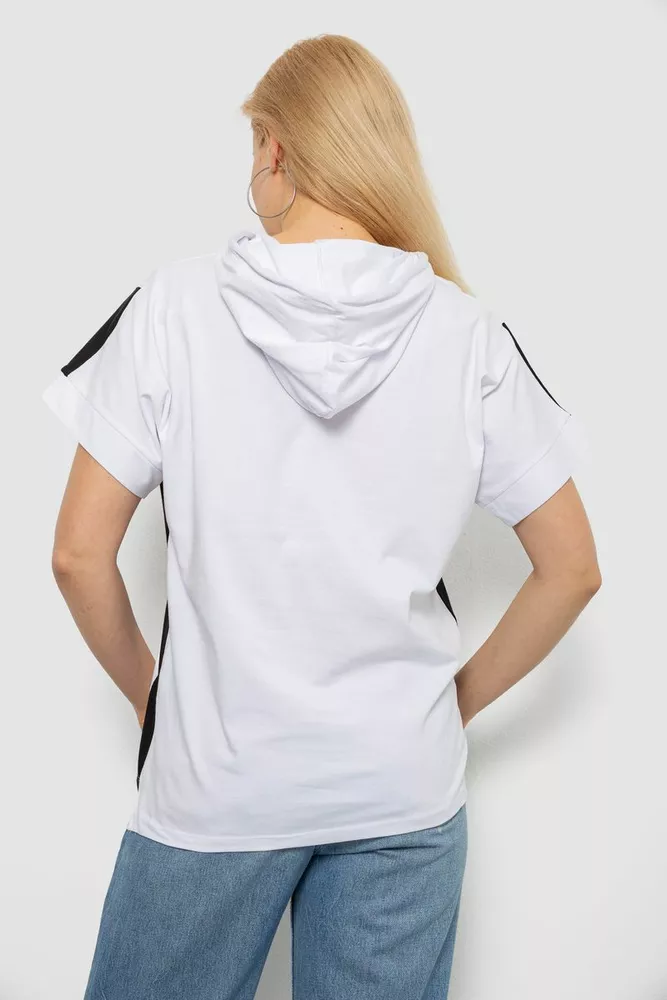 Купить Футболка женская с принтом, цвет белый, 244R2311-5 - Фото №4