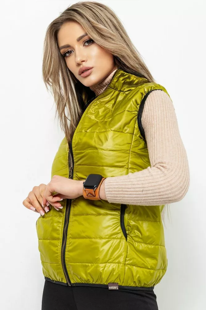 Купити Жилетка жіноча, колір оливковий, 182R31398 оптом - Фото №3