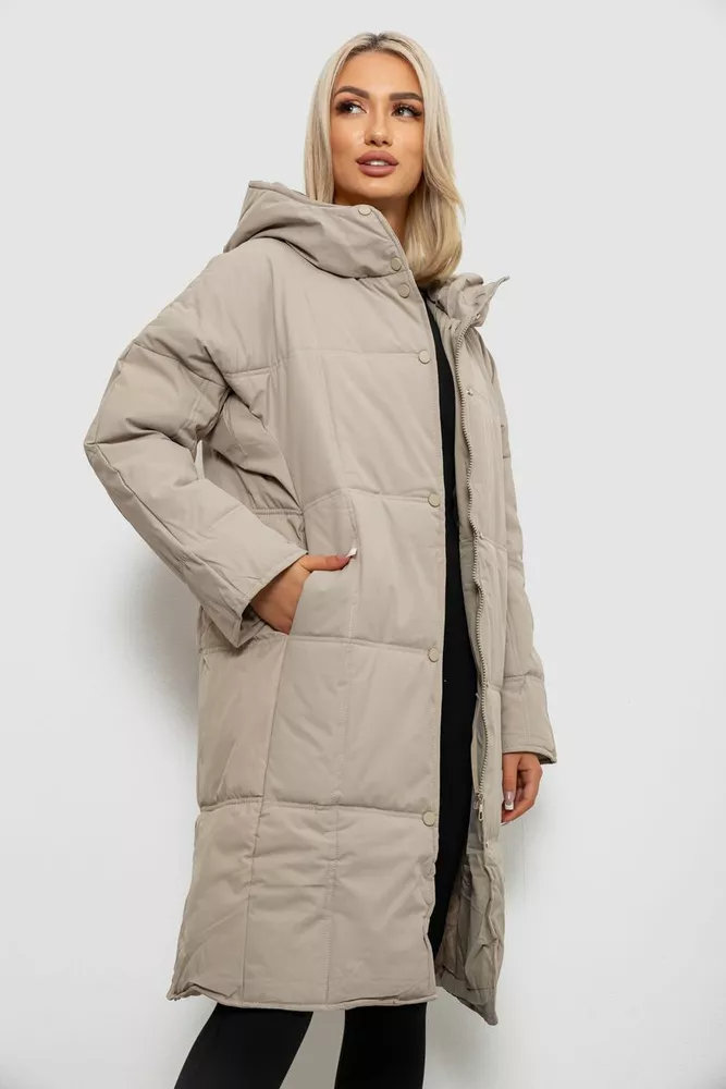 Купить Куртка женская зимняя, цвет темно-бежевый, 244R8832 - Фото №3