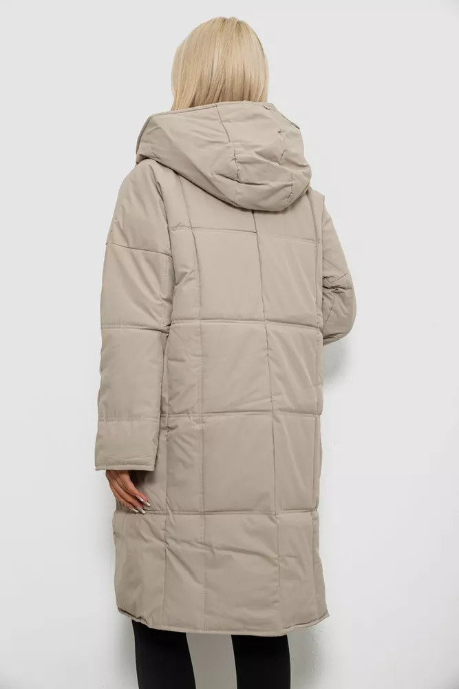 Купить Куртка женская зимняя, цвет темно-бежевый, 244R8832 - Фото №4