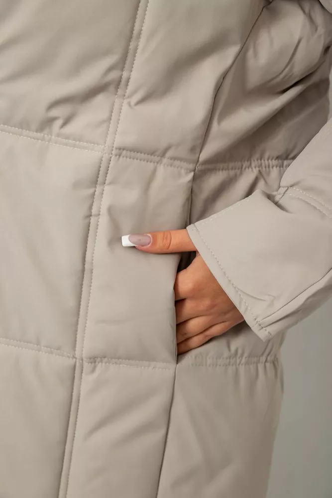 Купить Куртка женская зимняя, цвет темно-бежевый, 244R8832 - Фото №7