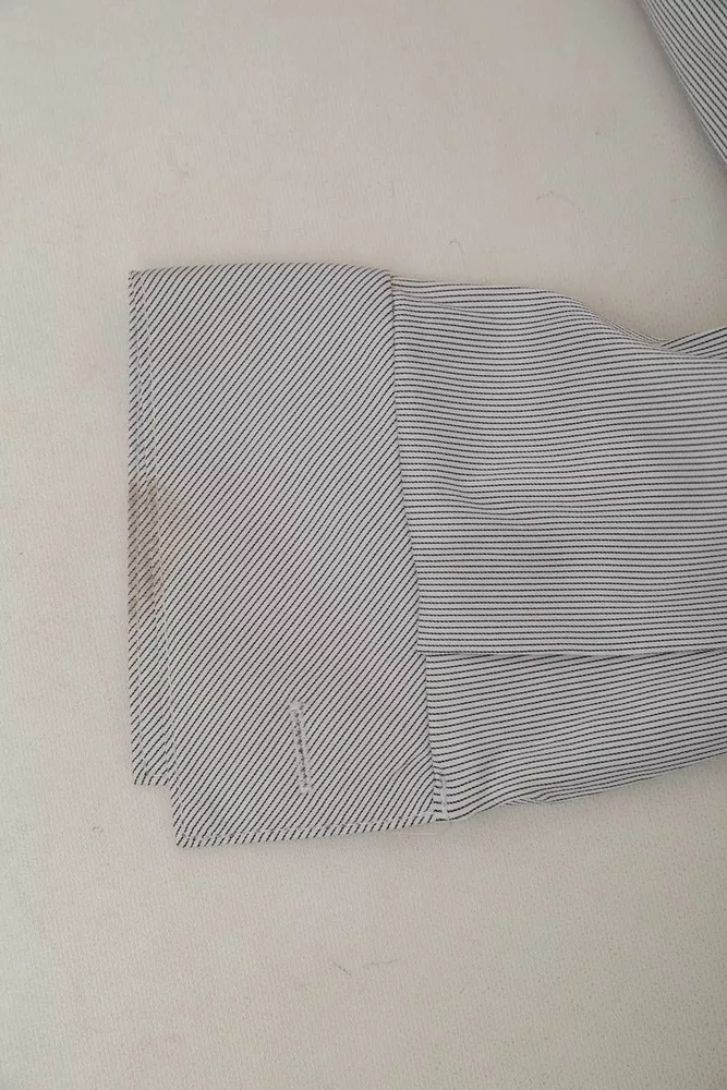 Купить Рубашка классическая в полоску  -уценка, цвет серый, 230R641-U-27 - Фото №6