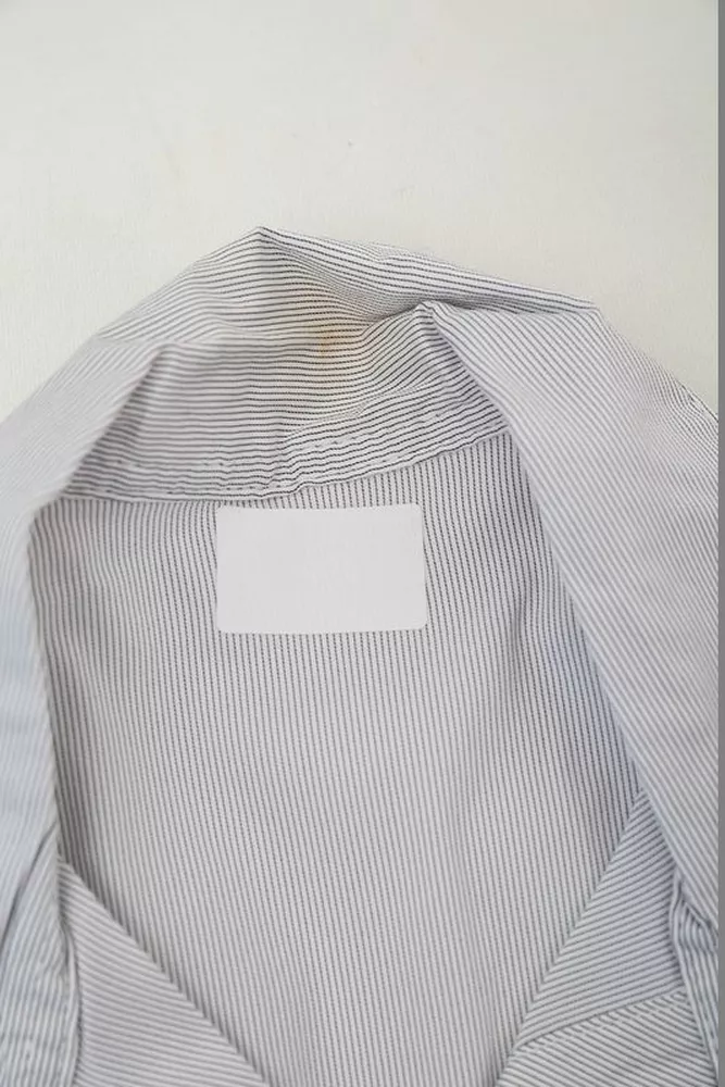 Купити Сорочка класична в смужку  -уцінка, колір сірий, 230R641-U-28 - Фото №6